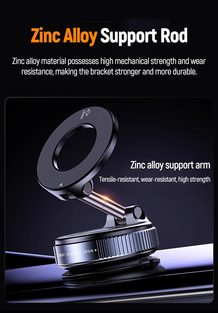 Universal Magnetic Car Phone Holder-Adjustable Dashboard & Windshield Mount